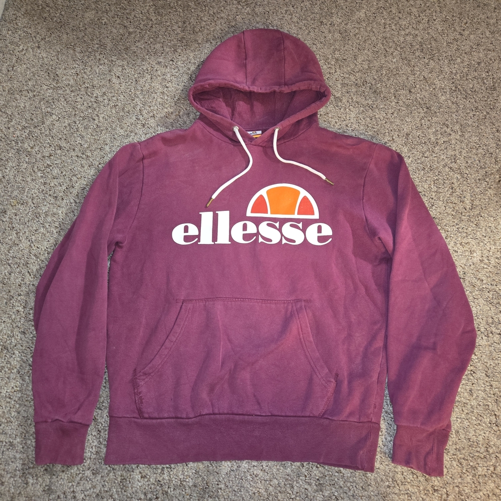 Ellesse Men's Maroon Hoodie